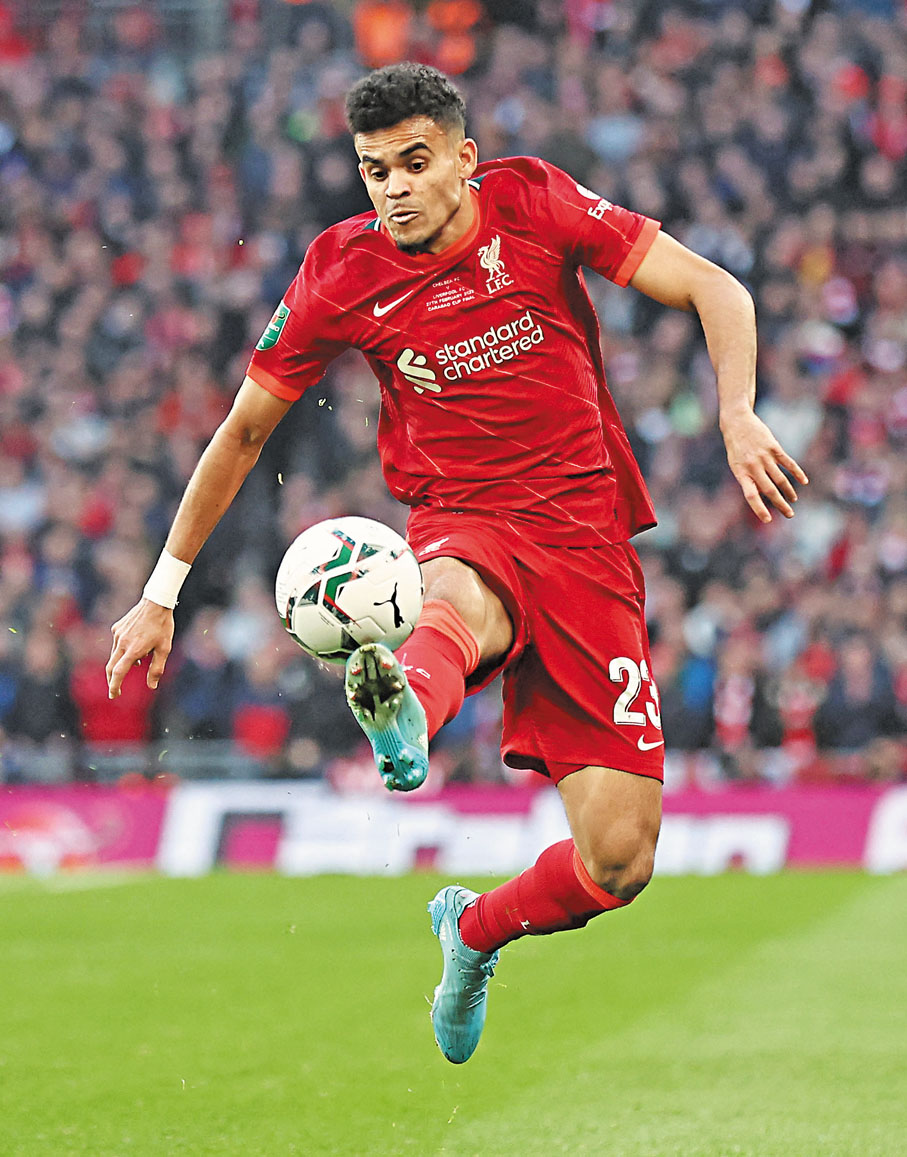 ◆今年1月加盟利物浦的路爾斯戴亞斯表現越來越出色。  路透社