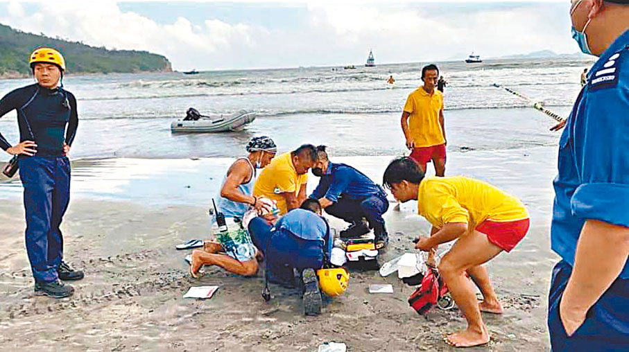 ◆救援多需要團隊合作，但現時救生員並沒有溝通的相關課程和評估。 受訪者供圖