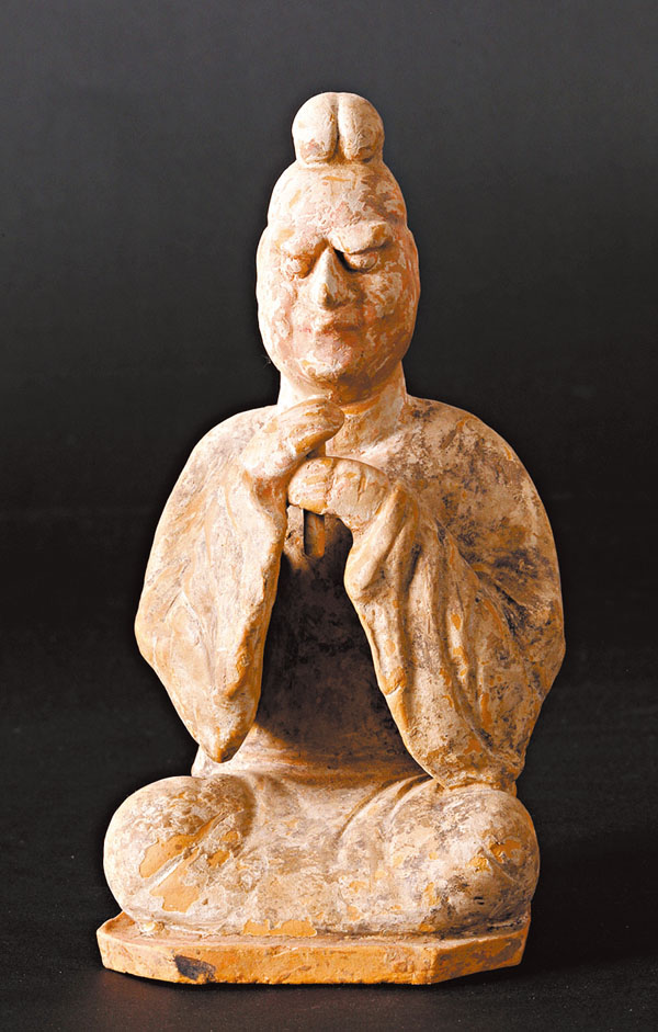 ◆洪瀆原唐墓出土的胡人樂俑。