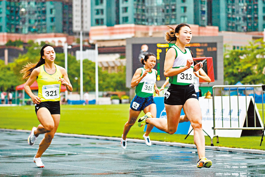 ◆ 梁筠宜（右）上周在測試賽榮膺女飛人。田總圖片