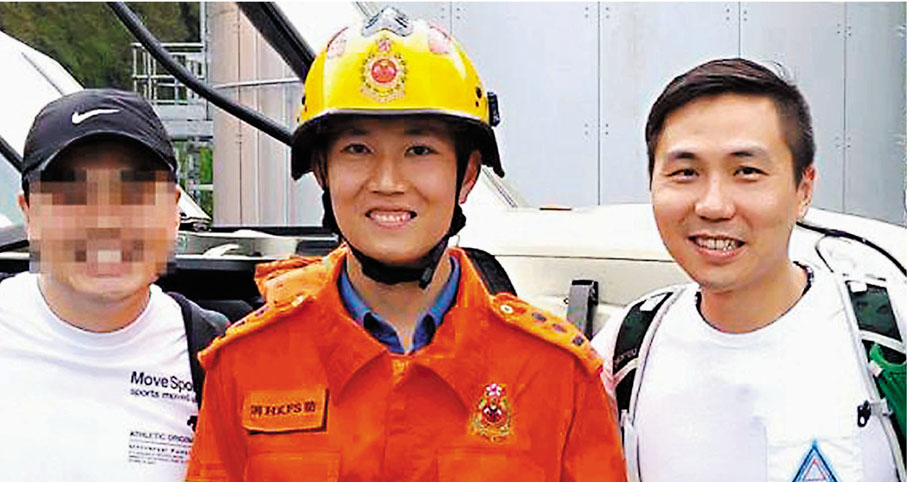 ◆張耀升（中）和許志傑（右）生前合照。 資料圖片