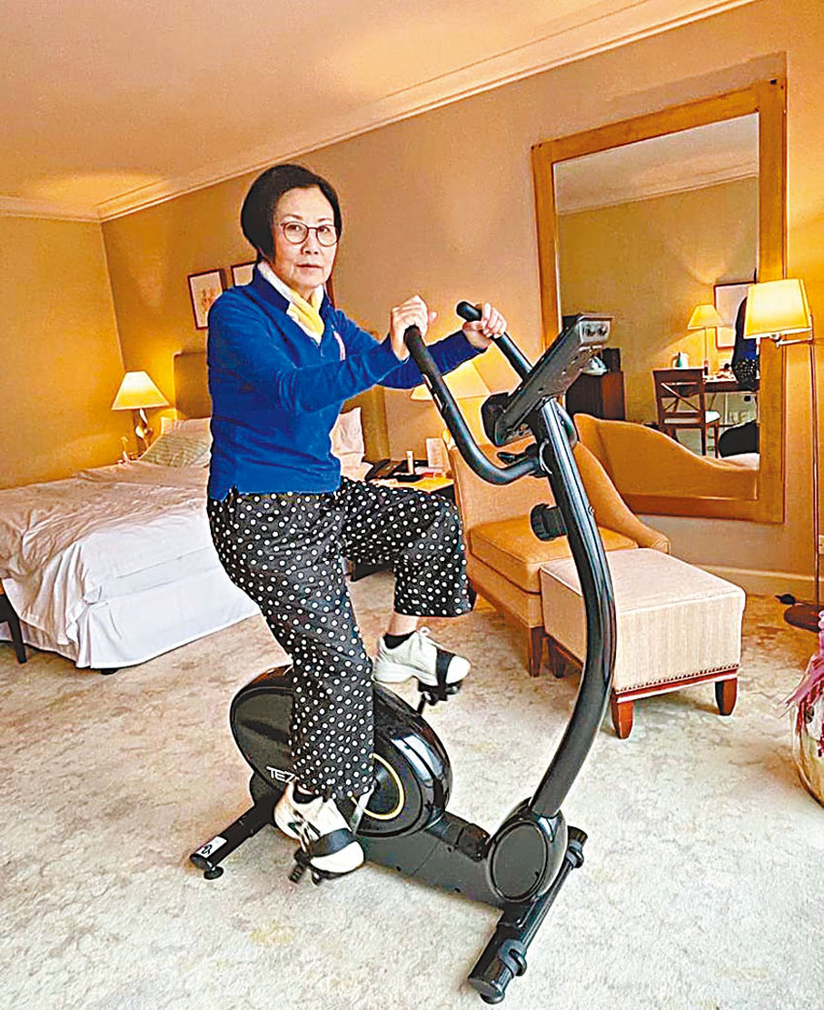 ◆ 汪明荃漸漸適應隔離生活。