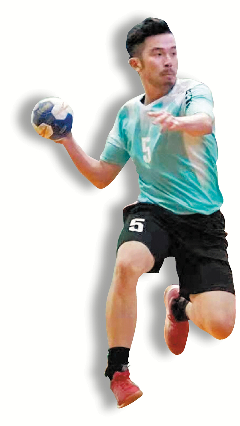 ◆球場上的張釗瑞。受訪者供圖