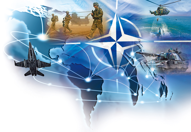 ◆以美國為首的北約國家正謀求將組織系統全球化。 設計圖片