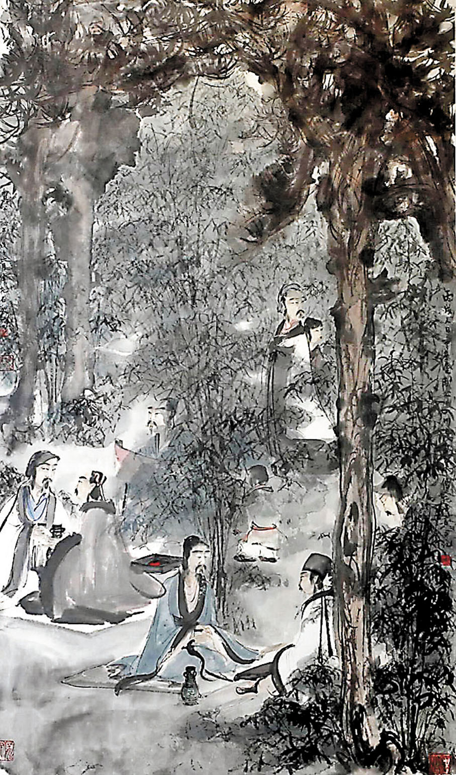 ◆ 畫家筆下的魏晉名士。 資料圖片