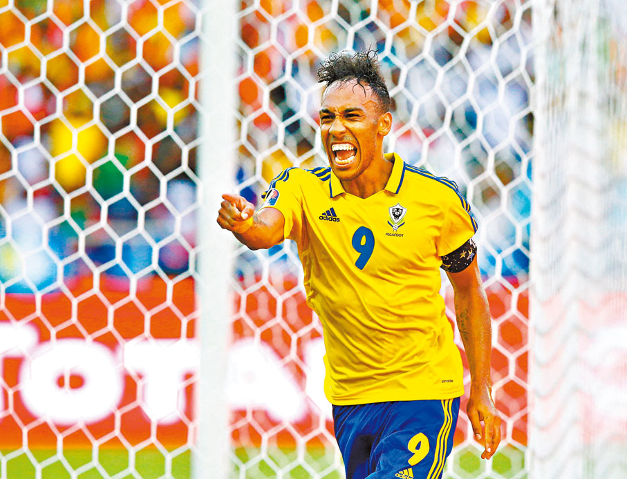 ◆奧巴美揚為加蓬國家隊征戰了13年。 路透社