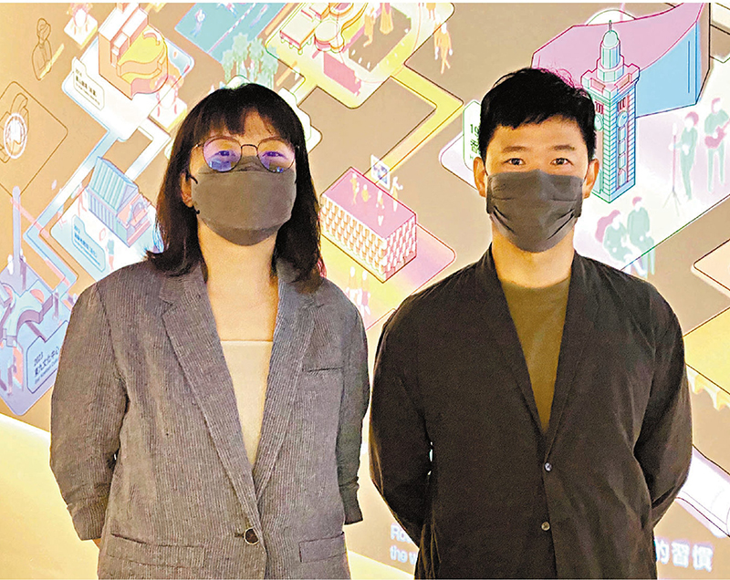 ◆高級經理（大會堂）羅詠雯（左）、展覽策展人XRE Group廖鎮科。
