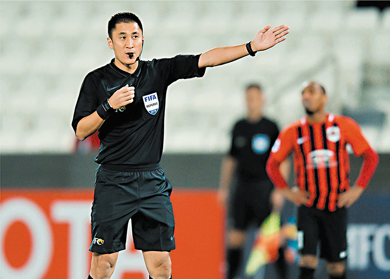 ◆馬寧於2019年亞冠盃比賽中執法。 資料圖片