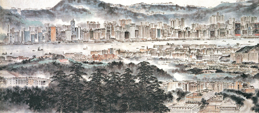 ◆《千呎香江圖卷》局部──尖沙咀紅磡中環