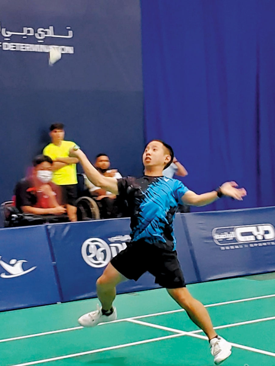 ◆ 朱文佳出戰男子SH6級單打小組賽。 殘奧會圖片