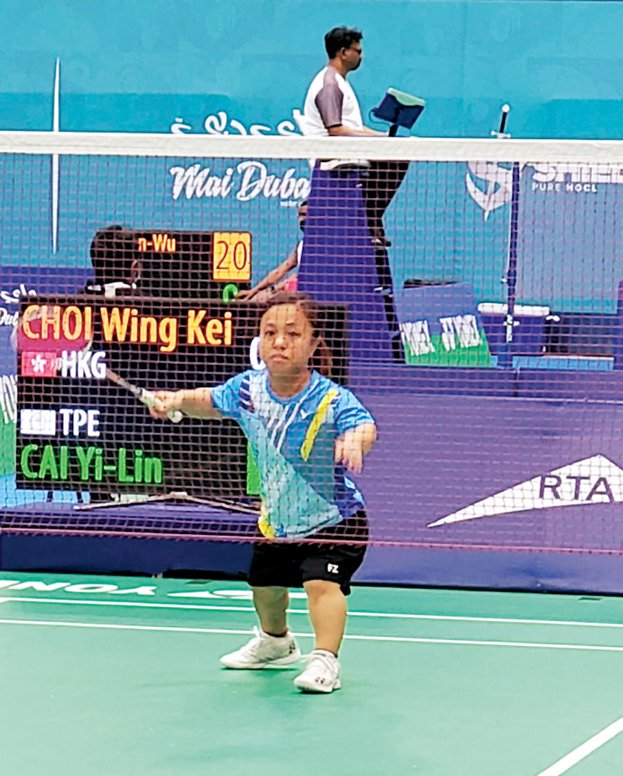 ◆ 蔡詠琪出戰女子SH6級單打小組賽。 殘奧會圖片