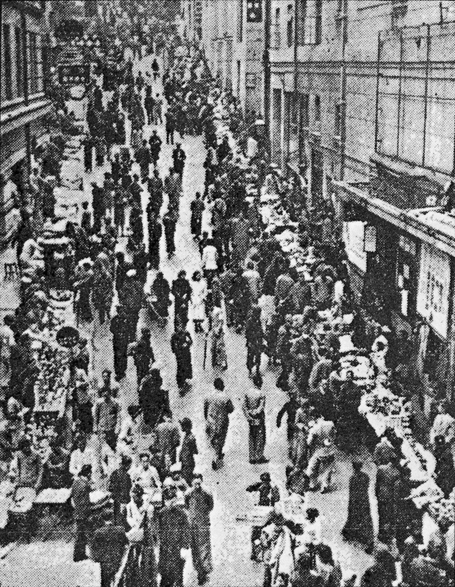 ◆ 日軍佔領後的香港市區。 資料圖片