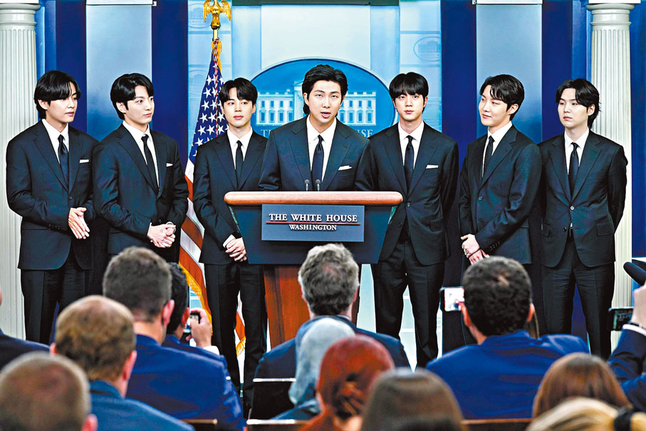 ◆BTS倡導西方社會包容亞裔，接納更多元化背景和文化。