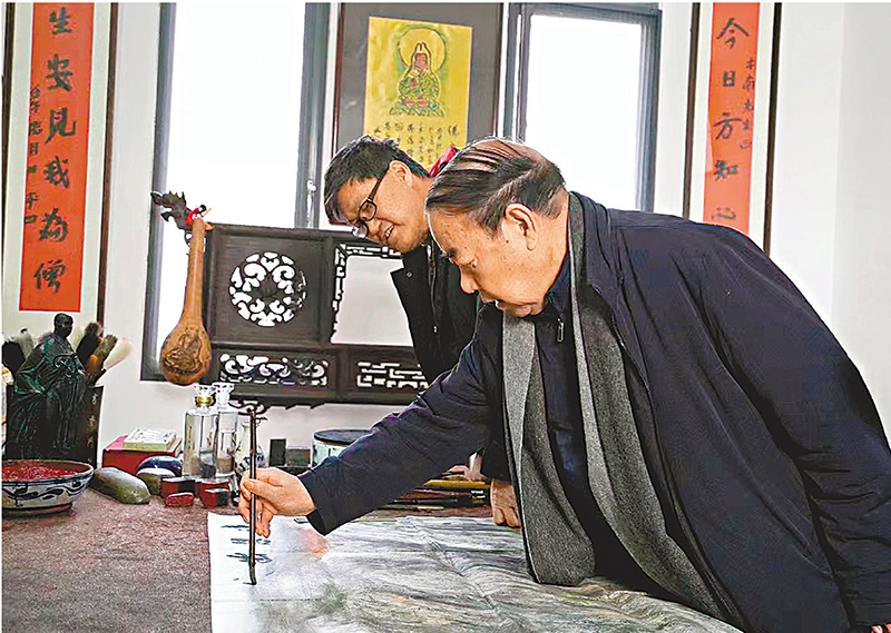 ◆賈平凹除了寫作，亦喜歡繪畫。 受訪者供圖