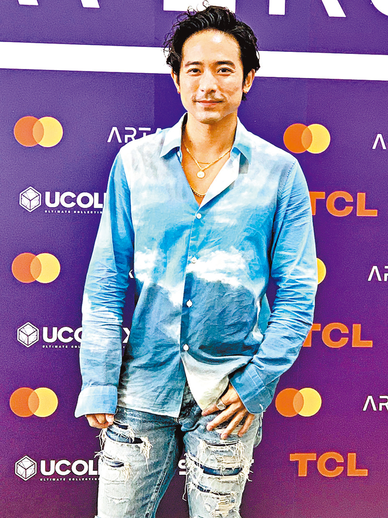 ◆林德信前晚出席藝術戶外展覽開幕活動。