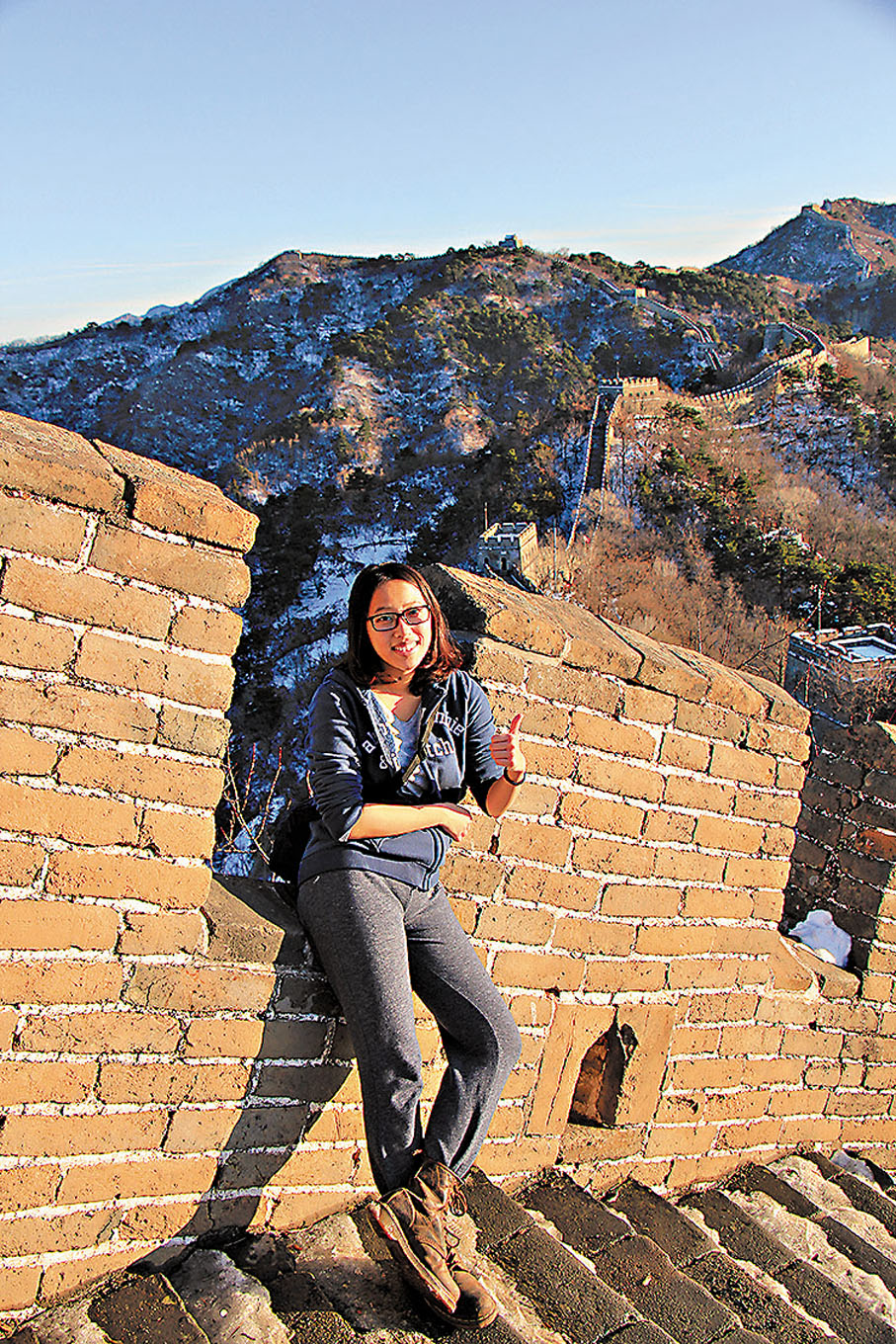 ◆張芷瑛遊覽長城。