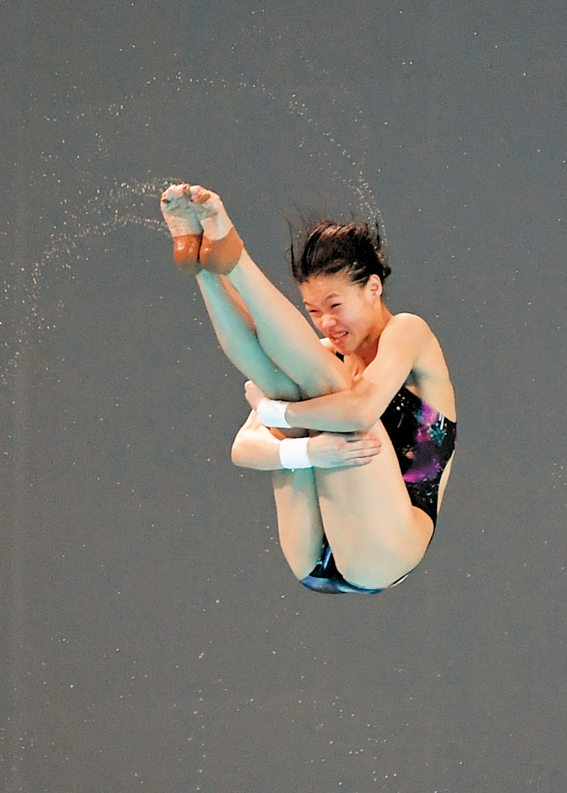 ◆林珊將與李亞傑合作參加女子1米板比賽。 資料圖片