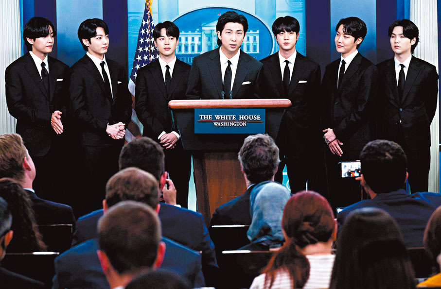 ◆ BTS早前才亮相白宮呼籲西方社會停止仇亞犯罪。
