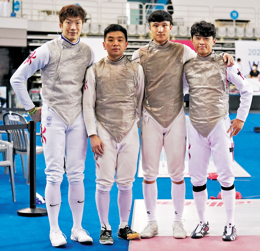 ◆香港男子花劍隊獲得銅牌。 FIE圖片