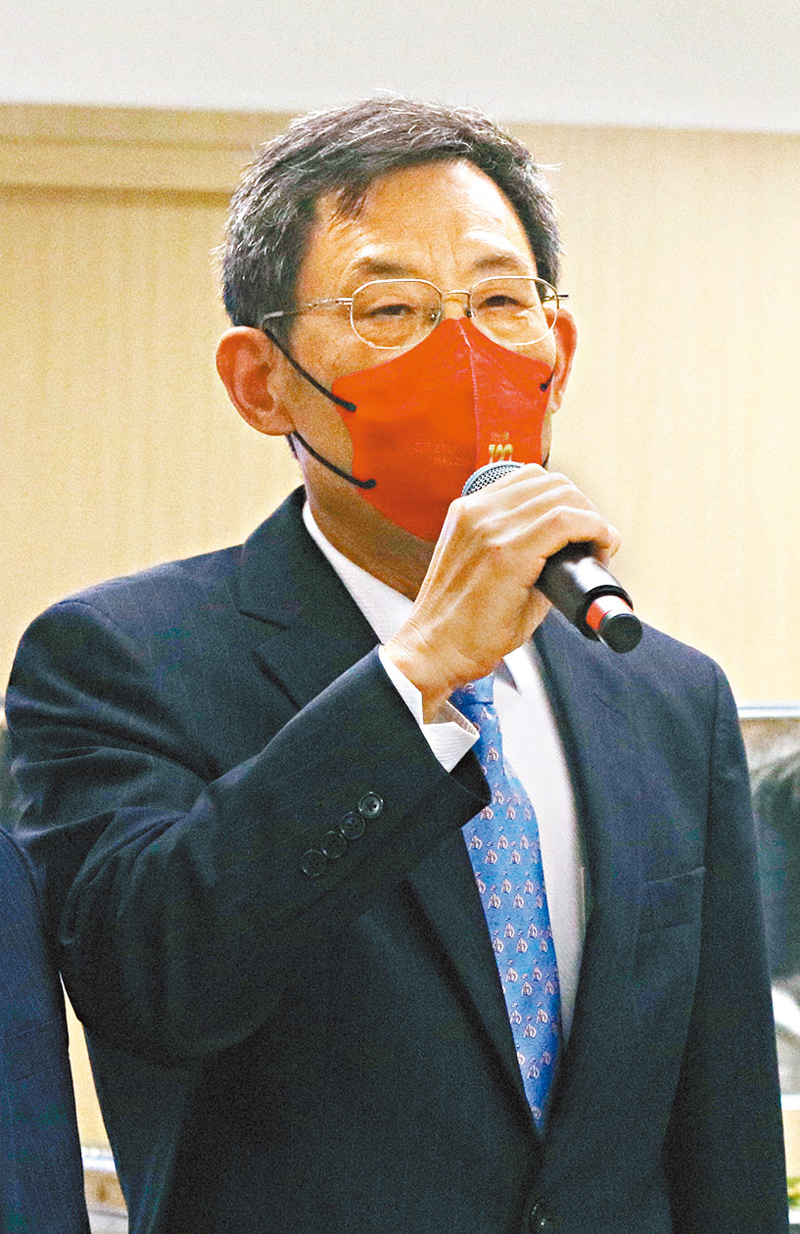 ◆姜在忠在儀式上發表簡短講話。 大公文匯全媒體記者  攝