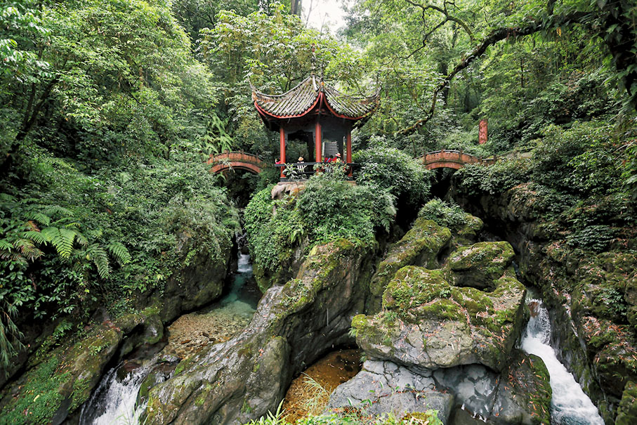 ◆清音閣的牛心亭和雙飛橋