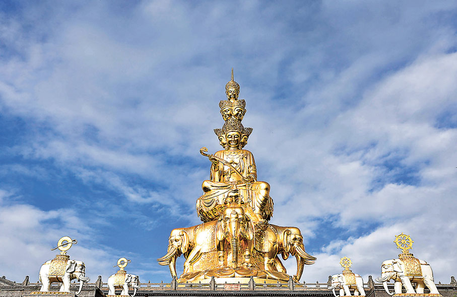 ◆金頂的四面十方普賢坐像