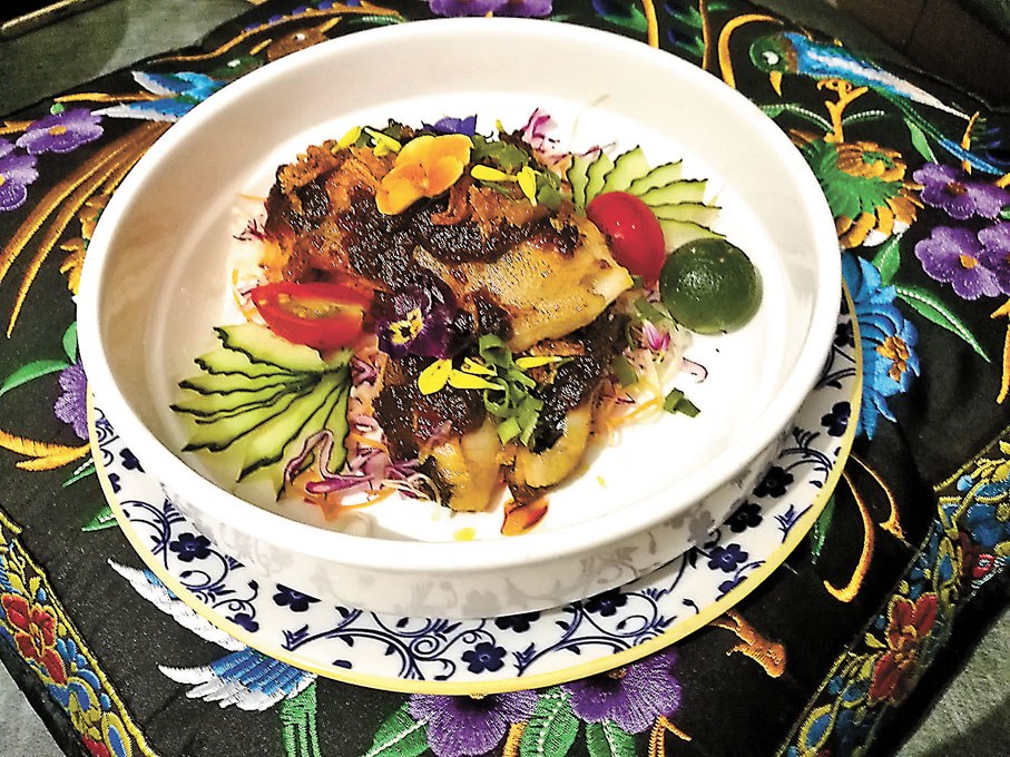 ◆焗馬拉式參巴比目魚