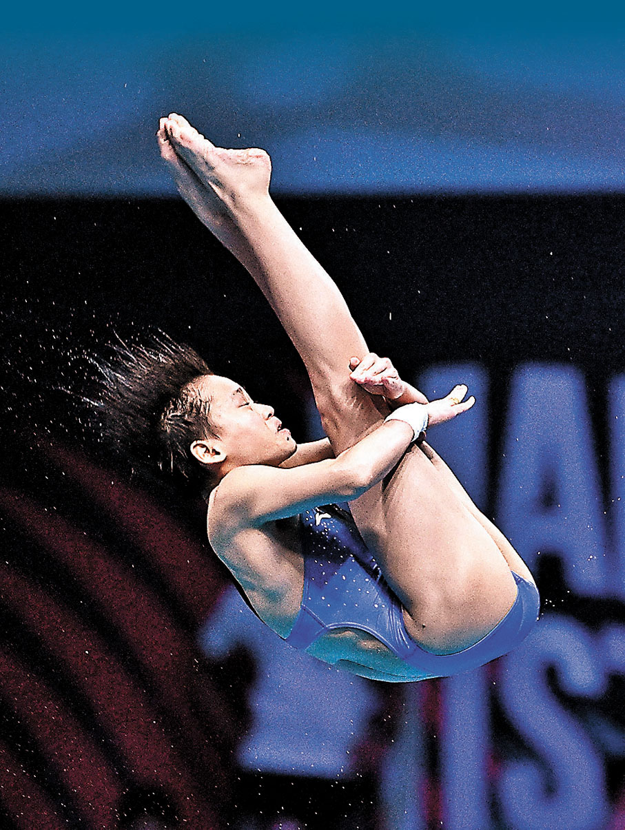 ◆全紅嬋以0.3分之差屈居亞軍。路透社