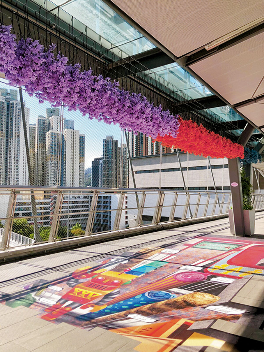 ◆花海與3D地畫融為一體