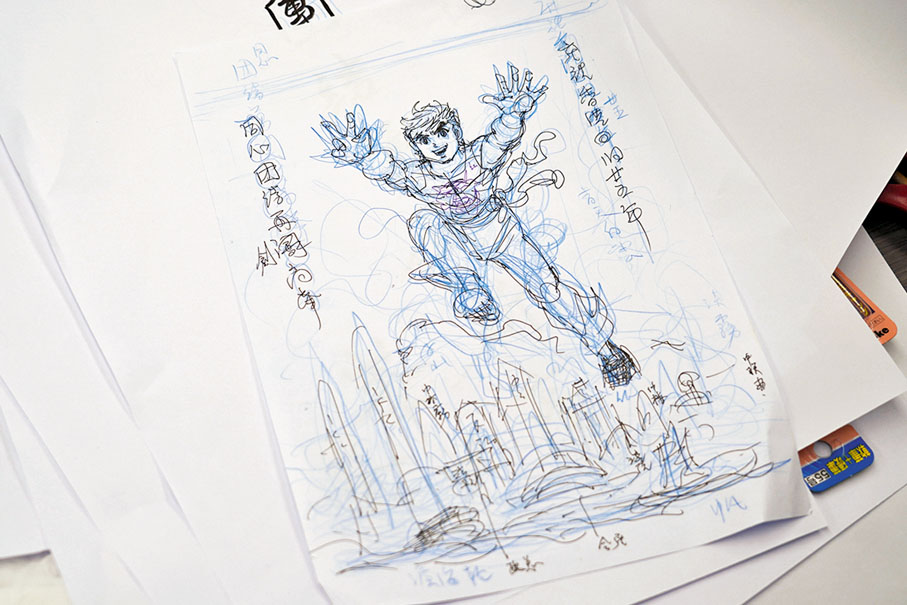 ◆黃玉郎動筆前先起草稿。
