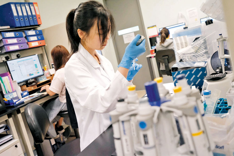 ◆在科學園從事生物醫藥科技的企業及培育公司總數，由2016年的69間倍增至2021年的167間。 資料圖片