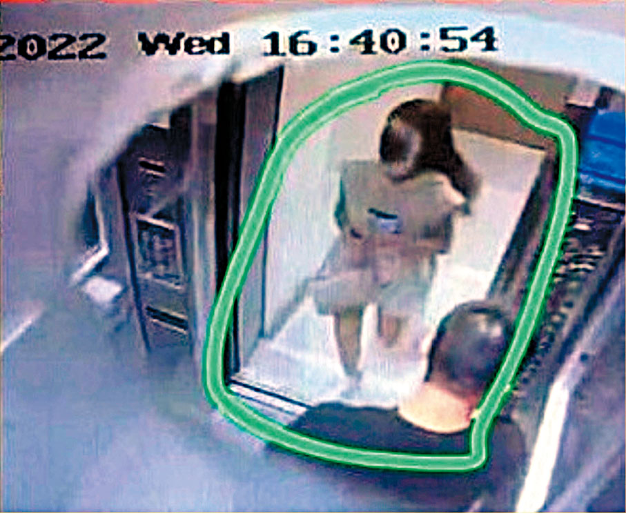 ◆ 閉路電視拍攝到女死者生前於6月29日下午與前男友離開深水埗的寓所。網上戴圖