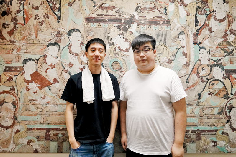 ◆甘聖希（左）與朱啟揚希望將敦煌文化透過音樂融入人們的日常生活。黃依江 攝