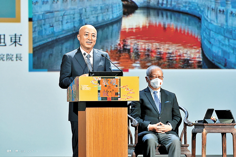 ◆故宮博物院院長王旭東博士在演講中述說敦煌與故宮的文化淵源。