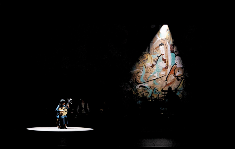 ◆壁畫與音樂相輔相成。