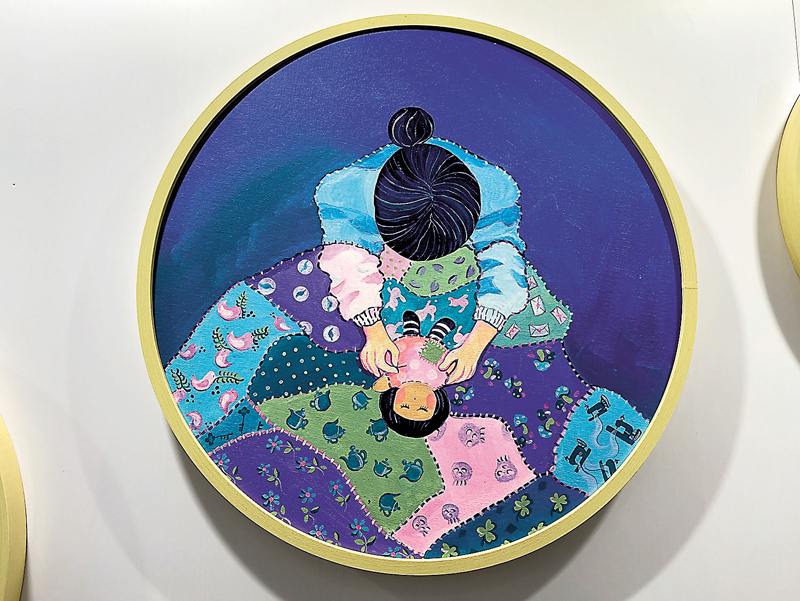 ◆展覽中的作品以藍色為主調。