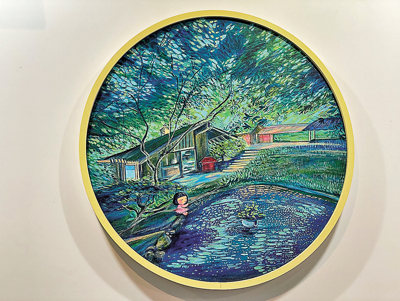 ◆麥雅端的油畫作品色彩鮮艷。