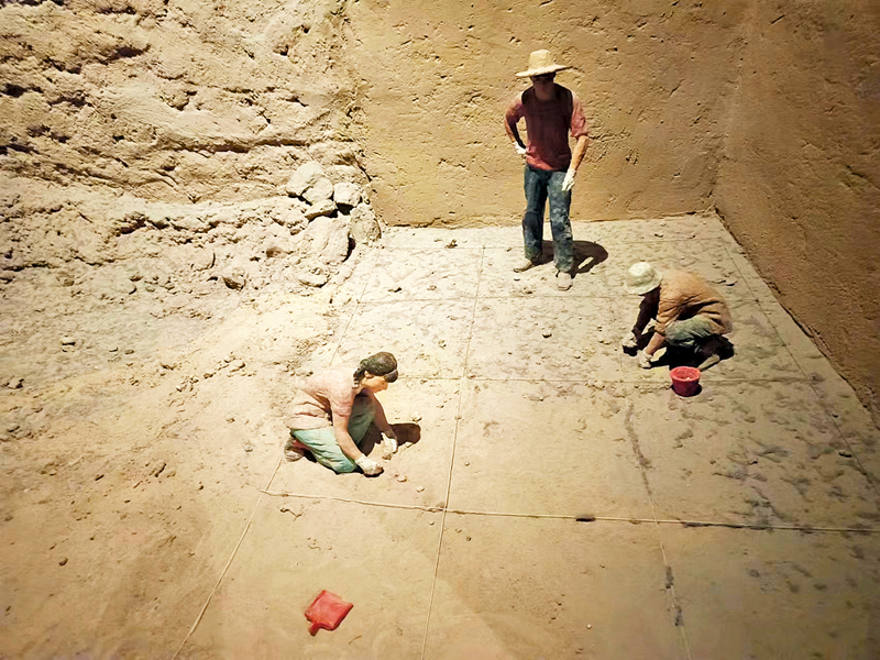 ◆考古專家發現水洞溝遺址場景再現