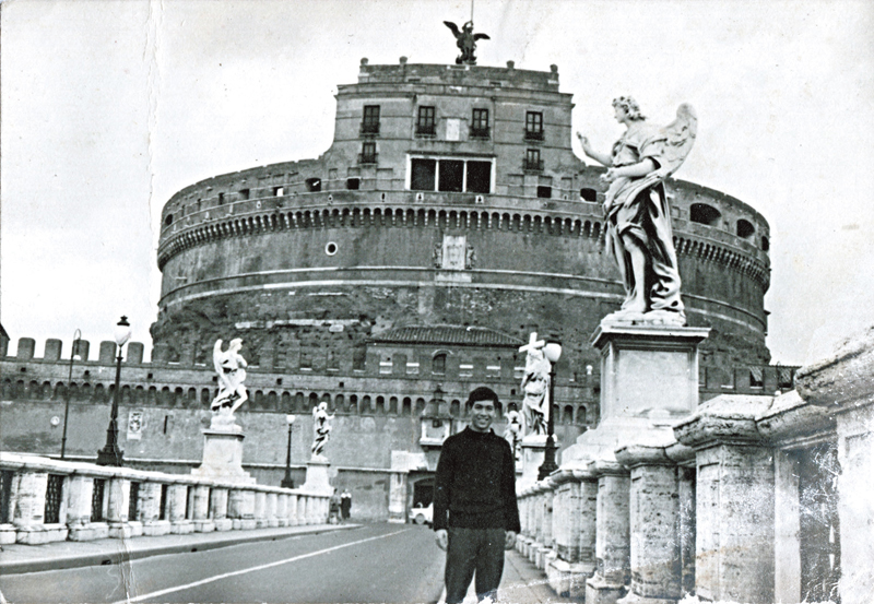 ◆1960年盧景文在意大利留學。 