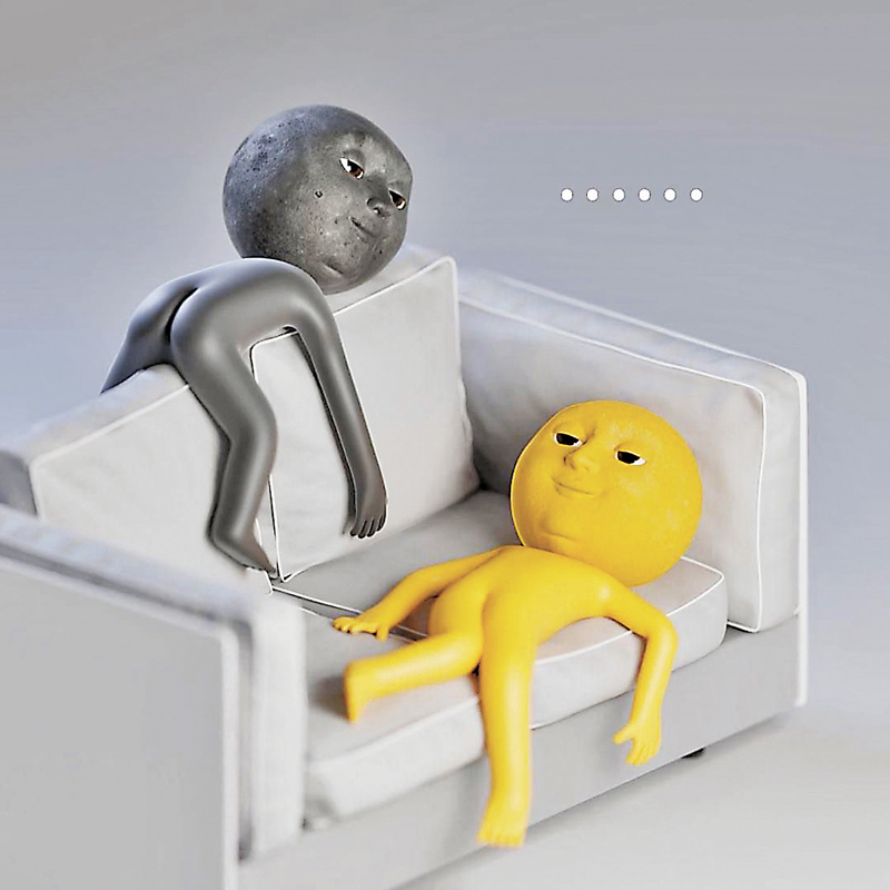 ◆90後夫妻Mr&Mrs Moon創作的「月亮人」角色。 Fb圖片