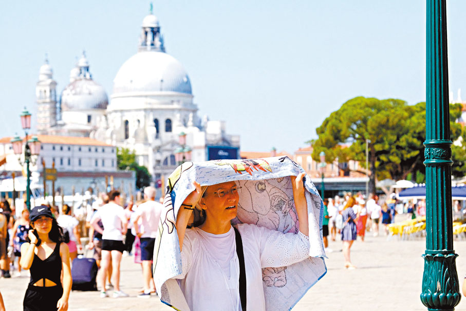 ◆意大利威尼斯近日爆發熱浪。 路透社