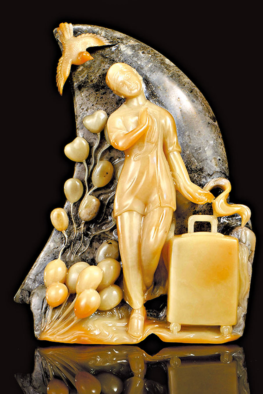 ◆作品《天使歸來》（壽山芙蓉石）