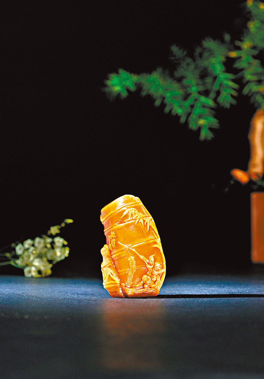 ◆《竹報平安》（田黃石）