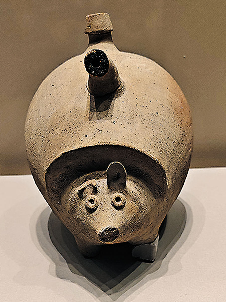 ◆刺蝟形奠酒容器  烏魯茲文化（公元前3400年-前3100年）。