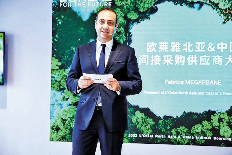 ◆ 歐萊雅北亞總裁及中國首席執行官費博瑞指，對中國市場的高質量發展充滿信心。