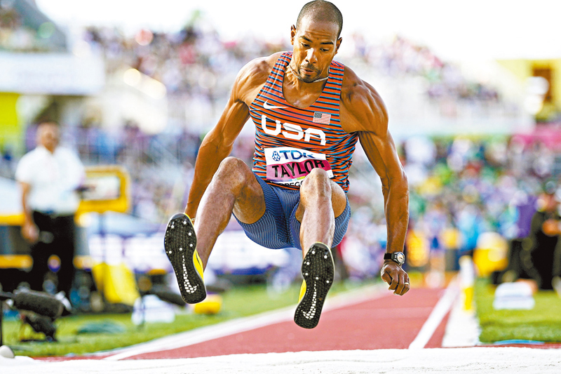 ◆ 兩屆奧運會金牌得主、四屆世錦賽冠軍泰勒失準，無緣決賽。 美聯社