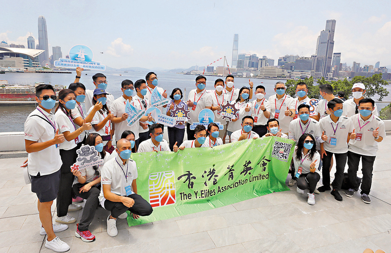 ◆「乘風破浪廿五載，菁彩旅程再啟航」帆船巡遊活動啟動禮昨日舉辦。 香港文匯報記者  攝