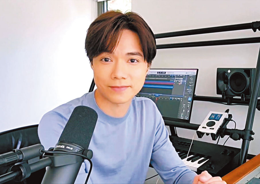 ◆ 成密切接觸者的張敬軒透過視像談得獎感受。