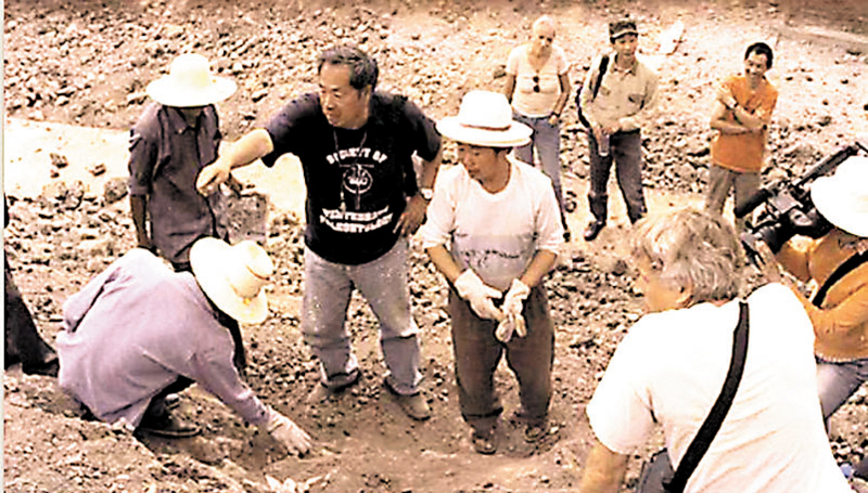 ◆「阿納雲香」恐龍化石挖掘出土現場。 資料圖片