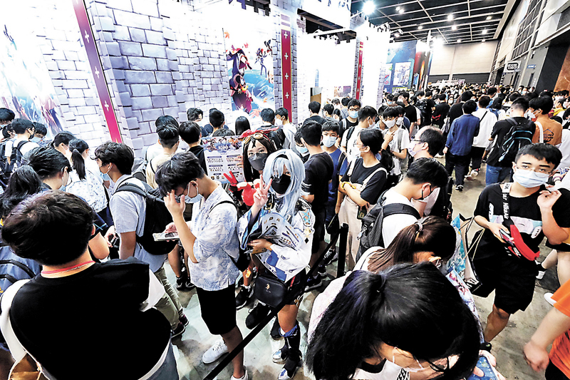 ◆動漫電玩節今年人流明顯增加。 香港文匯報記者  攝